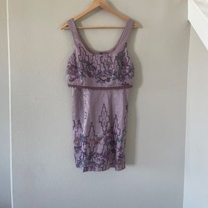Purple printed Free People mini dress
